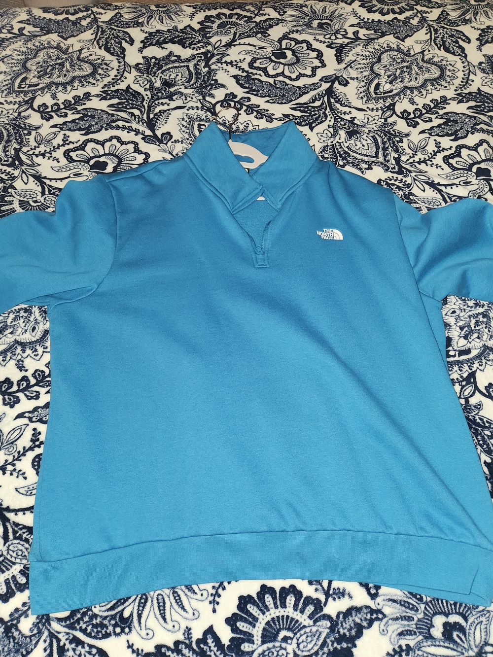 The North Face Bright Blue Mock-Neck Pullover